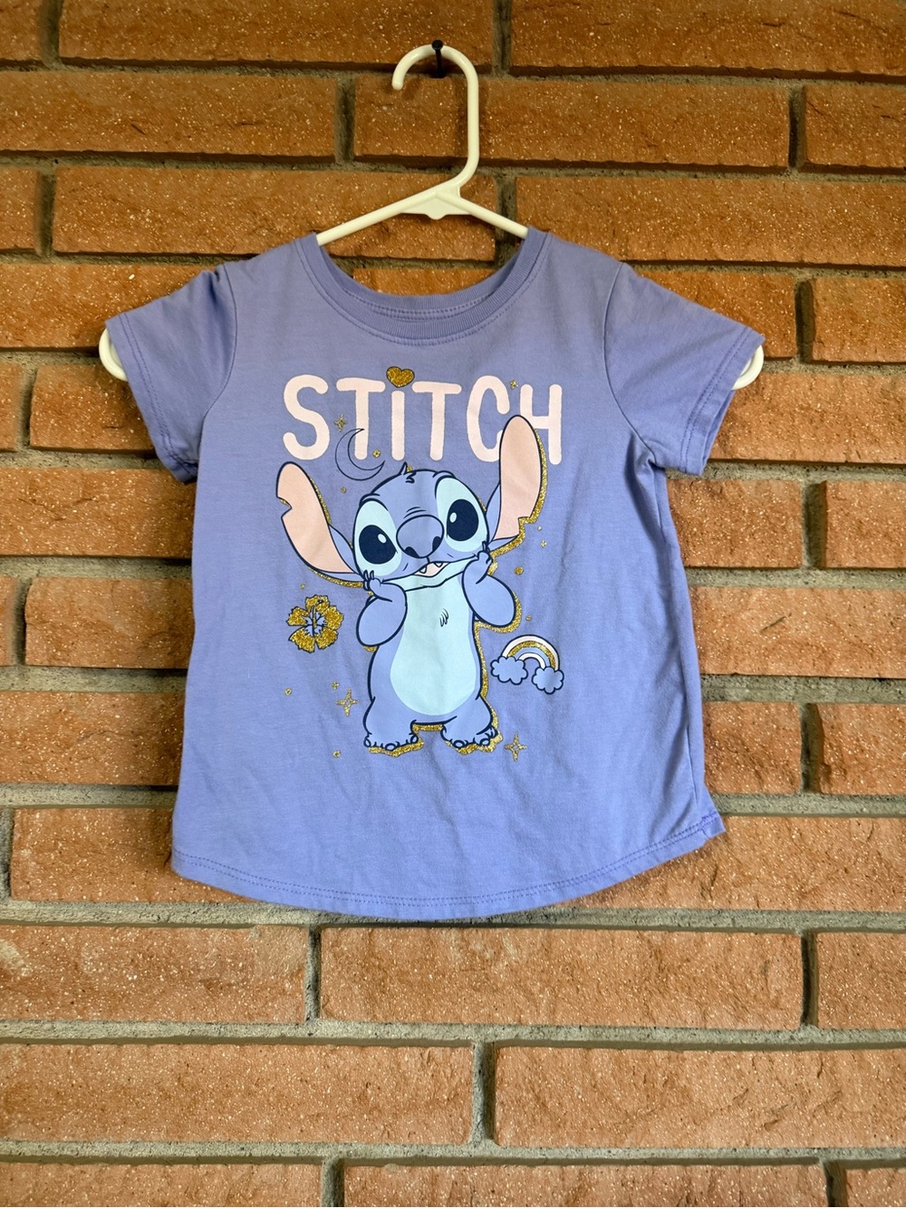 Disney Lavender Stitch Short Sleeve Graphic Tee